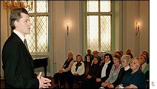 Einars Repse on the campaign trail