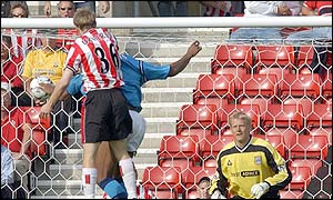 Brett Ormerod heads Southampton into the lead after two minutes