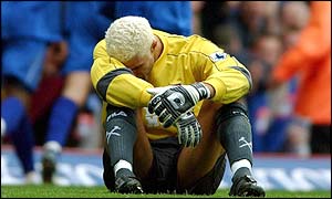 David James failed to shine in front of watching England coach Sven-Goran Eriksson