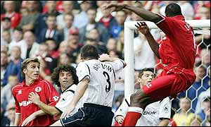 Ugo Ehiogu scores his first goal of the season