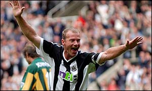 Alan Shearer scored both his team's goals 