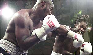 It was an easy night for Harrison (right)