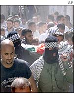 The funeral procession for a Palestinian youth