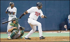 Minnesota's designated hitter David Ortiz