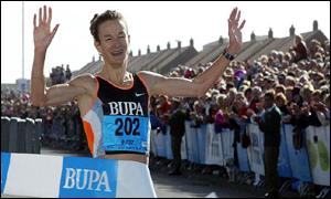 Ireland's Sonia O�Sullivan at the finishing line