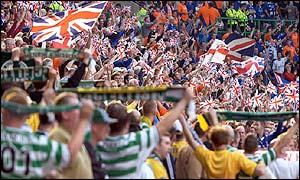 Fans at Old Firm game