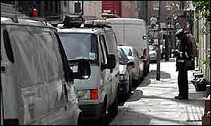 Parking attendant on a London street