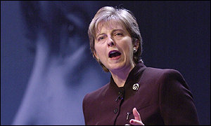 Theresa May during her Conservative Conference speech