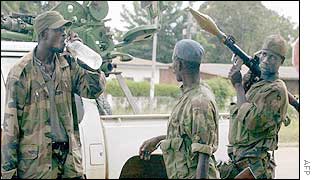 Rebel troops in Bouake
