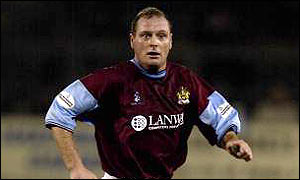 Paul Gascoigne in action for Burnley