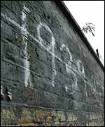 A graffiti advert in London