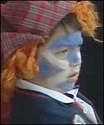 Boy with Saltire face paint