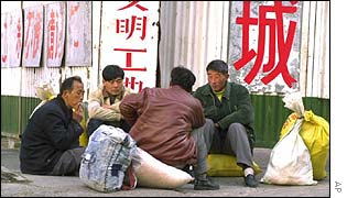 Unemployed migrant workers in China