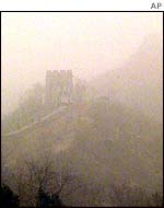 Great Wall in a sand storm