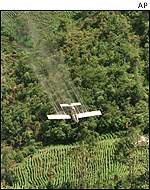 Crop-spraying plane