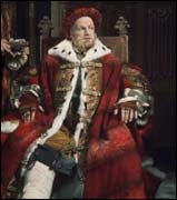 Actor Keith Michell plays King Henry VIII in a BBC series 