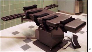 A death chamber execution room in the US