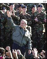 Bush addresses troops before their departure for Afghanistan