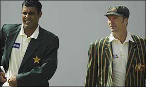 Waqar Younis & Steve Waugh