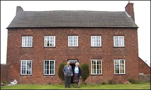 Charles and Margaret Farmer at the Lindley Hall farm house