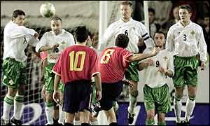 Barajas proves a handful for the Northern Ireland defence