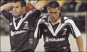 New Zealand's Matt Utai (right) and Stacey Jones