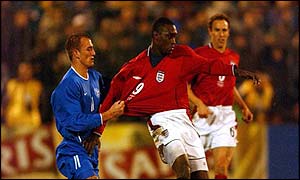 Heskey suffered rough treatment on and off the pitch