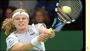 Kim Clijsters on her way to victory
