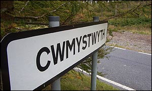 Cwmystwyth sign