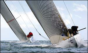 GBR Challenge edges Mascalzone Latino to the first windward mark