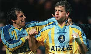 Zola and Hughes were team-mates at Chelsea