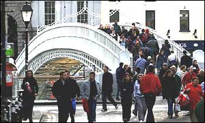 Dublin scene - bridge over River Liffey