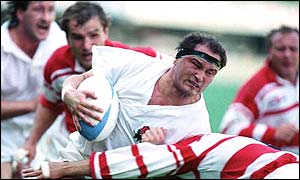 Brian Moore in action for England during the 1993 season