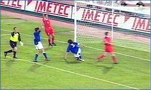 Wales losing to Italy, 1999
