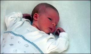 Baby sleeping in the correct position