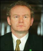 Sinn Fein outgoing education minister Martin McGuinness