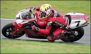 Newly-crowned British Superbike champion Steve Hislop