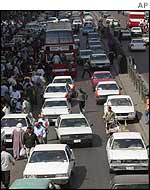 Traffic jam in Baghdad