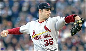 Matt Morris delivers a pitch in the first innings