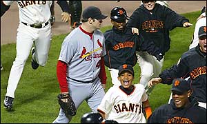 Stev Kline stands among the San Francisco celebrations