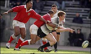 Georgia face Tonga in a qualifying match in 1999