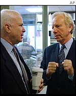 John McCain and Joseph Lieberman