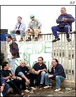 Protesting Fiat workers