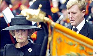 Queen Beatrix and her son Crown Prince Willem Alexander 