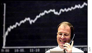 Stock trader in Frankfurt