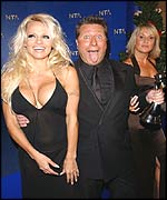 Pamela Anderson presented an award to the Pop Idol judges