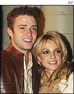 Justin Timberlake and Britney Spears pictured in November