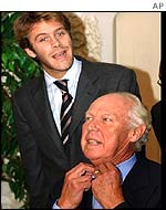 Vittorio Emanuele and his son Emanuele Filiberto 