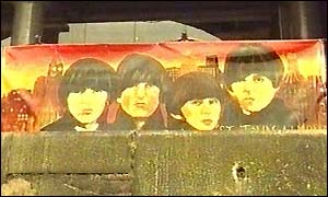 One of the murals created by the Liverpool schoolchildren