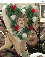 Iraqis made a big show of affection for their leader